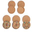 Non-slip Wooden Cup Mat Cork Coasters Heat Resistant Anti-hot Heat Pad