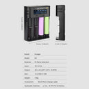 Essager 4 Slot Rechargeable Battery Charger for 18650 Lithium Ni-MH (D4) Newly