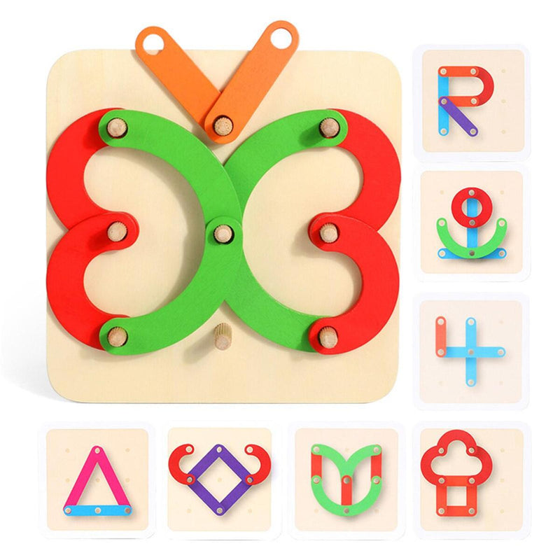 Montessori Pillar Collage Toys Children's Wooden Educational Enlightenment Toys`