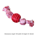 Dog Double Knot Ball Cotton Rope Chews Tooth Cleaning Interactive Training Ba