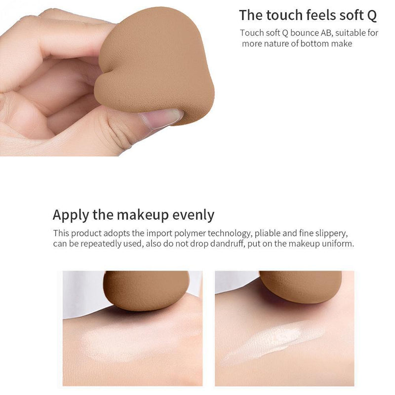 3pcs Soft Makeup Sponge Puff Face Foundation Powder Cosmetic Tool (Coffee)