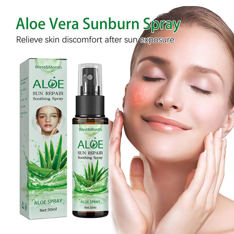 Aloe Vera Essence Spray Reduce Inflammation Redness Skin Sunburn Face Care