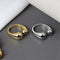 Women Minimalist Opening Rings Jewelry Gift Finger Rings Double Ball Beads