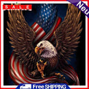 Handpainted DIY Eagle Flag Oil Paint by Numbers Pictures Artwork Craft Kit Gifts