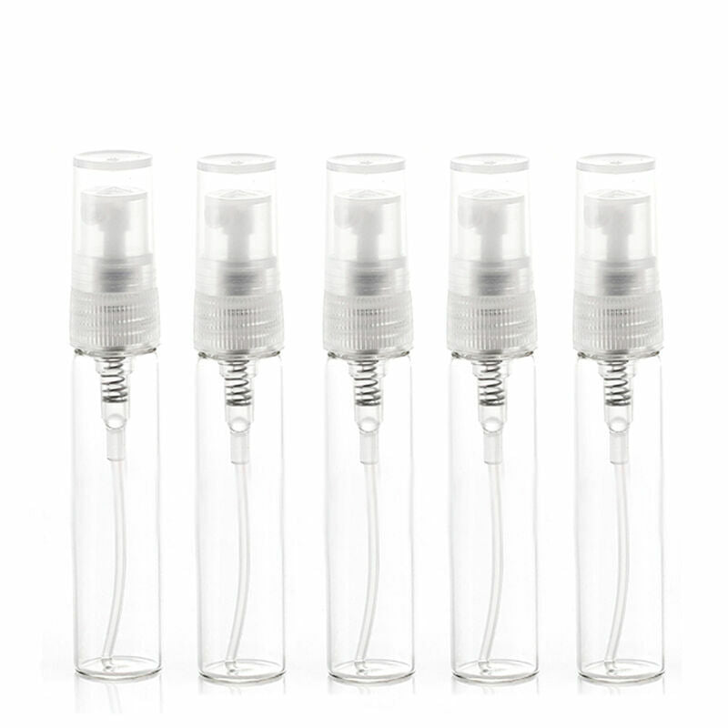 12 Pcs Mini Glass Transparent Small Empty Spray Bottle Ato B5G6 Perfume F3B8