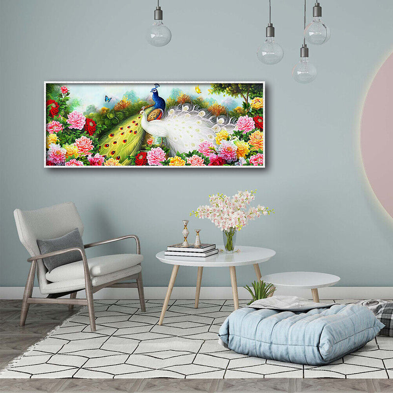 110x45cm Peacock DIY Special-shaped Diamond Painting Rhinestone Cross Stitch