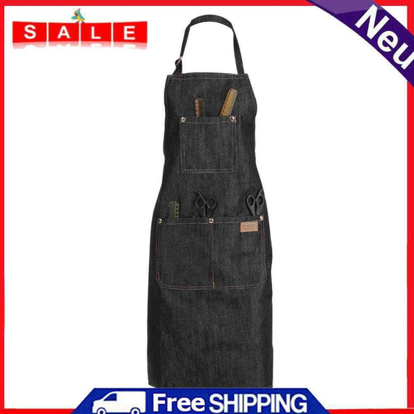 Apron Hair Styling Haircutting Working Aprons for Salon Multifunctional Denim