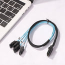SAS SATA Cable External Mini SAS SFF-8087 to SATA Chassis Cable Server Cord 50cm