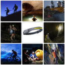LED COB Headlamp Rechargeable Camping Waterproof Sensor Headlights (Grey) Newly