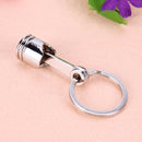 Car Engine Silvery Keychain Piston Key Ring Alloy Keychain Key Ring for Car