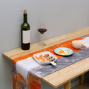 Style Burlap Linen Abstract Paint Art Table Dresser Runner Table Runner