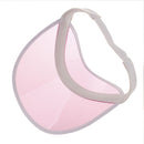 Summer Women Men Sun Hat Clear Empty Top Anti-UV Sports Visor Caps (Pink)