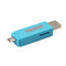 Asiprop Micro USB TF Card Reader OTG Adapter USB2.0 Hub Port for PC (Blue