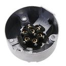 7 Way RV Boat Truck Trailer Metal Plug Male Adapter with Outlet Kit for Bitter