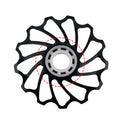 Aluminum Ceramic Bearing MTB Road Bike Rear Derailleur Pulley (11T Black) Newly