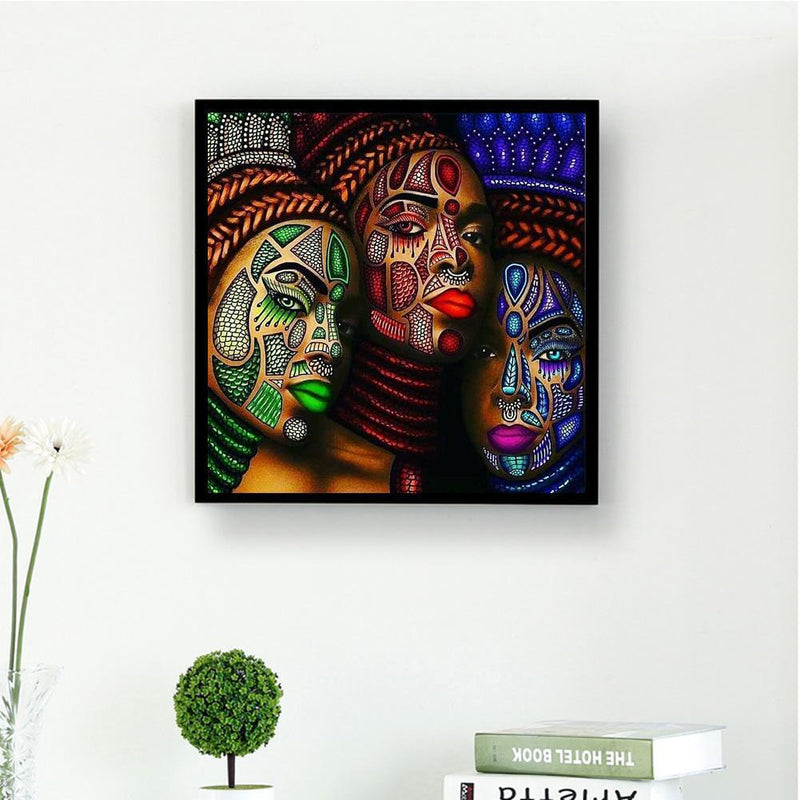 5D DIY Full Drill Diamond Painted Painted Face Unique Style Cross Stitch Mo