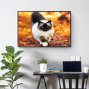 5D DIY Diamond Painting Kits Walking Cat Full Square Drill Wall Crafts Mosa