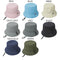 With Windproof Rope Foldable Anti-UV Bucket Hat Beach Cap Sun Hat Fisherman Cap