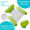 Water Inflatable Floating Net Chair/Swimming Pipes Net Pocket (Grass Green)