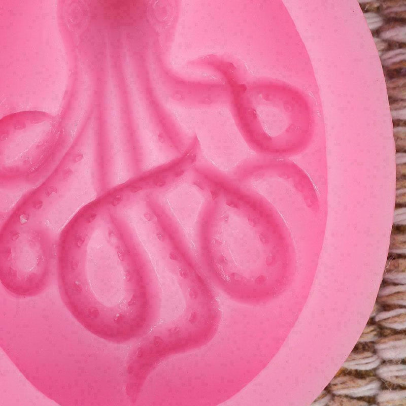 Octopus Silicone Mould Fondant Cake Cupcake Decor Mold N2R5 4.6*3.8*1cm Y9M5