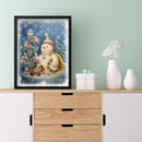 30x40cm 5D DIY Full Round Drill Diamond Painting Snowman Cartoon for Home Dec