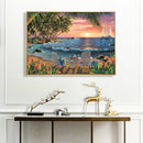DIY Seaside Beach Oil Paint by Numbers Drawing on Canvas Pictures Home Decor