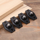 4pcs Rotating Storage Box Caster Ball Universal Trash Can Wheels (Black) Newly