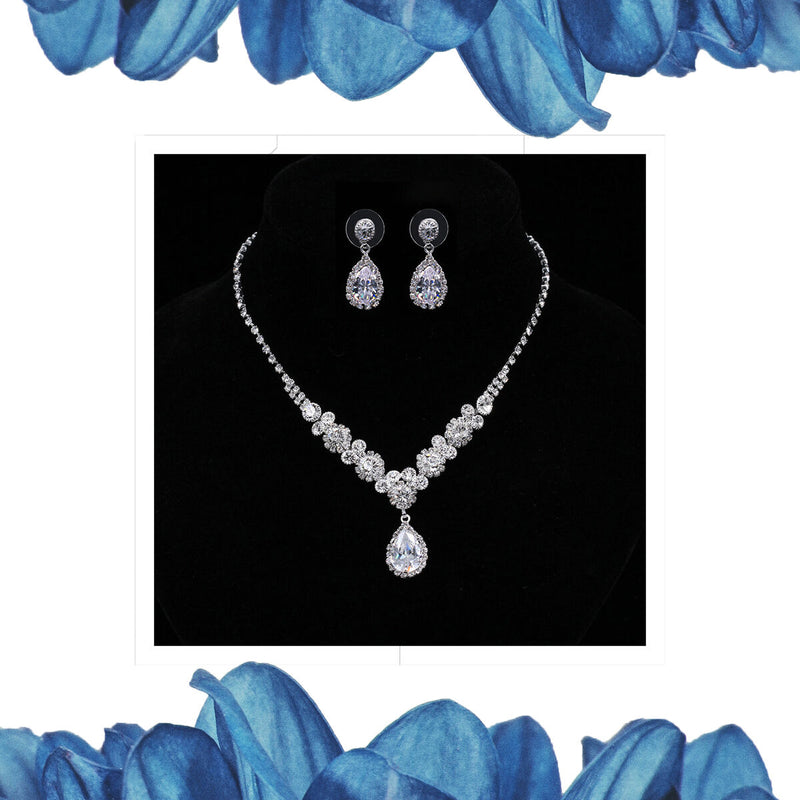 Zirconia Cubic Women Accessories Jewelry Sets Choker Rhinestone Costume Wedding