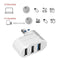 Mini Rotatable 3 Port USB Hub U Disk Reader Splitter for PC (USB 3.0 White)