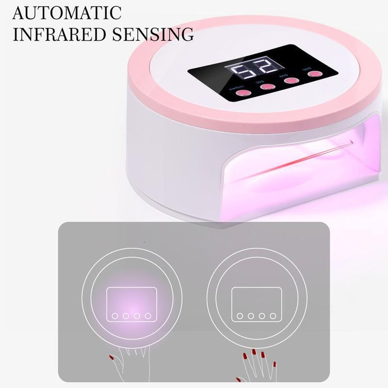 Nail Quick Dryer Detachable Base Nail Lamp Curing Gel Nail Polish (US Pink)