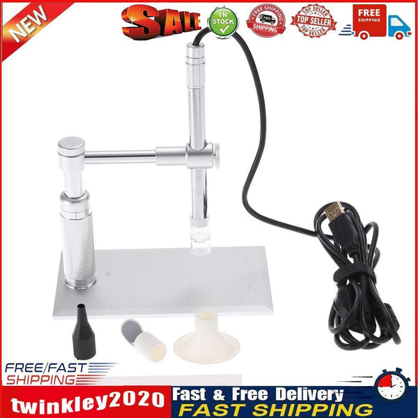 2MP USB Digital Microscope 500x 8 LED Camera Stand Microscopy Newly