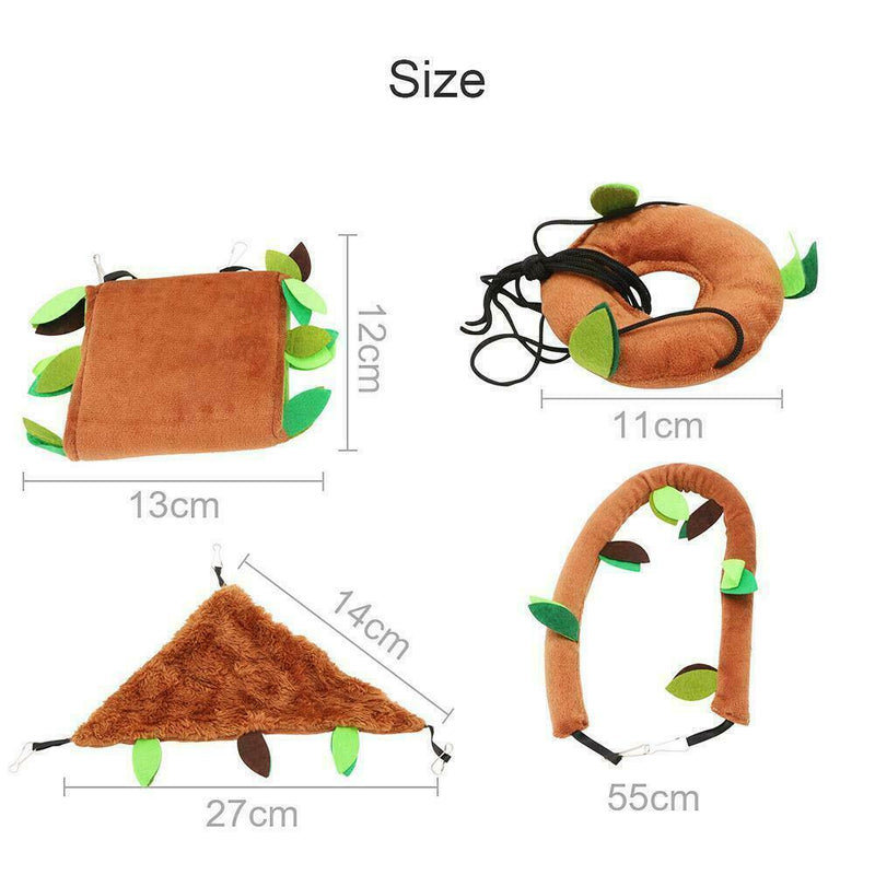 5Pcs Pet Hamster Bird Hanging Swing Hammock Animal Mouse Toys Bed Cage Rope G0Y8