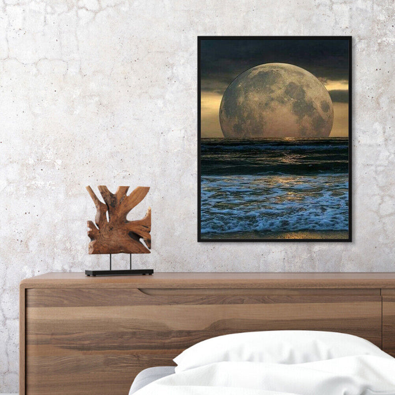 DIY Digital Picture Moon at Sea Frameless Painting By Number Handicraft for Gift