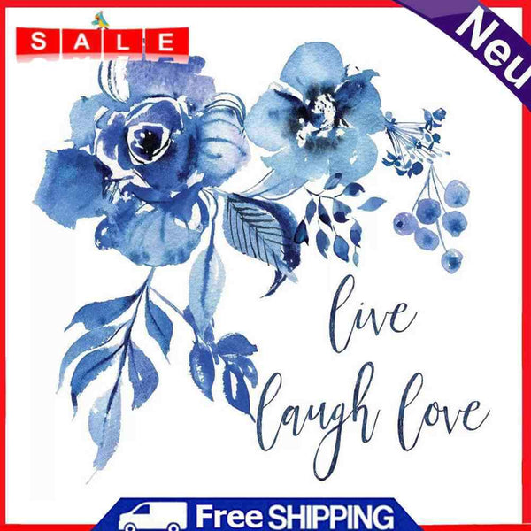Ink Blue Rose Oil Paint By Numbers DIY Acrylic Painting Wall Art Picture Craft