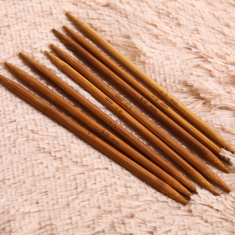 55pcs/Lot 1Sizes 5 13cm Double Wias Carbonized Bamboo Sweater Needle Knit