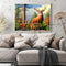 Oil Paint By Numbers Picture DIY Drawing Painting Froest Deer Drawing on Canvas