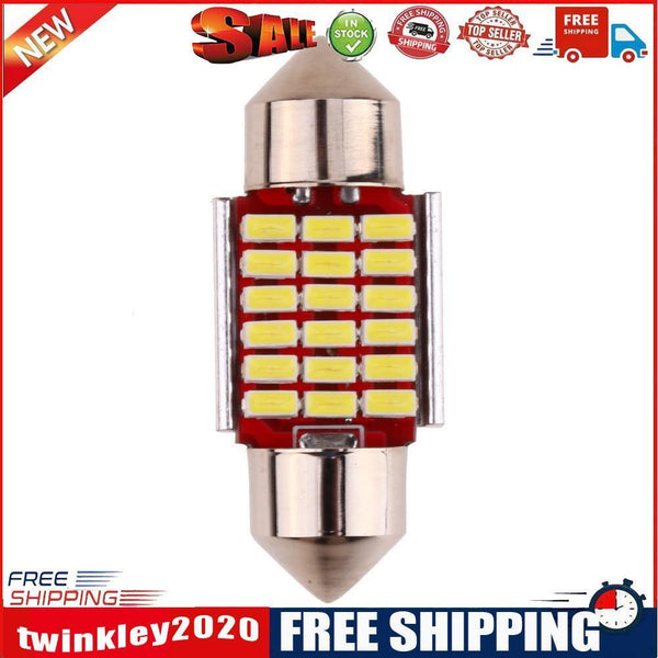 20pcs 31mm 18SMD Double Pointed High Light Car 3014 LED Decoding Reading Li
