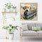 Oil Paint By Numbers Small Animal Frameless Picture Craft Kit for Living Room