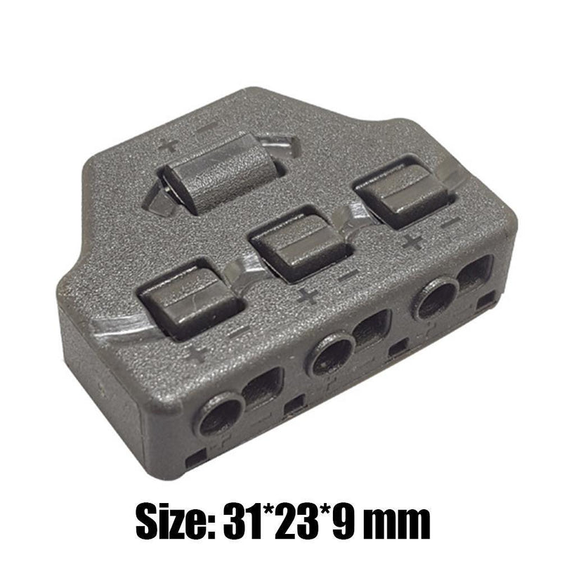 3 Ports Wire Connector Distribution LED Terminal Block Cable Splitter (A)