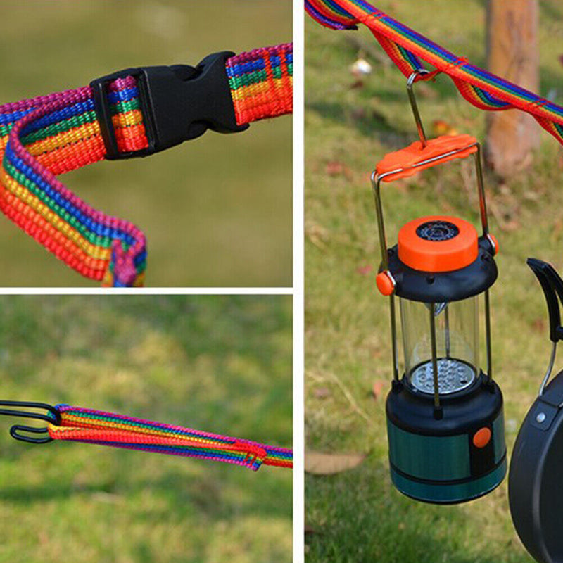 Multi-function Outdoor Camp Hiking Hanging Rope Tent Clothes Line Hanger St