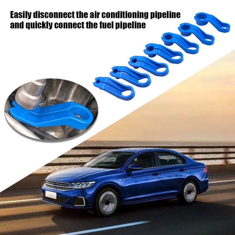 7pcs Angled AC Fuel Line Disconnect Tools 22mm 19mm 16mm 13mm 9.5mm 8mm 6mm Blue