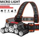 7LED Flashlight USB Rechargeable 4 Modes Outdoor Camping Cycling Head Light