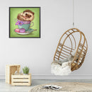 5D DIY Diamond Painting Full Square Drill Hedgehog in Cup Wall Decor Rhinestone