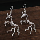 Girl Women Gift Dangle Earrings Skeleton Drop Earrings Novel Horse Pendant