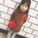 Children Kids Handbag PU Girl Shoulder Messenger Crossbody Bucket Purse/Red