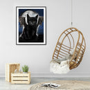 Diamond Painting 5D DIY black cat Full Round Drill Rhinestone