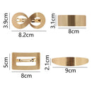 Square Metal Hairgrips Girls Hairgrips Geometry Hair Clip Horsetail Clip