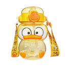 1200ml Cute Duck Drinking Water Bottle Summer Leakproof Straw Cup Outdoor