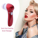 6"" 1 Sonic Vibration Massager Face Cleaning Brush Exfoliating Facial Cleaner