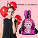 Student Schoolbag Lovely Rabbit Ear Backpack Fashion Sequin Kids Casual Knapsack